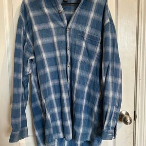 Blue Plaid Men's Shirt